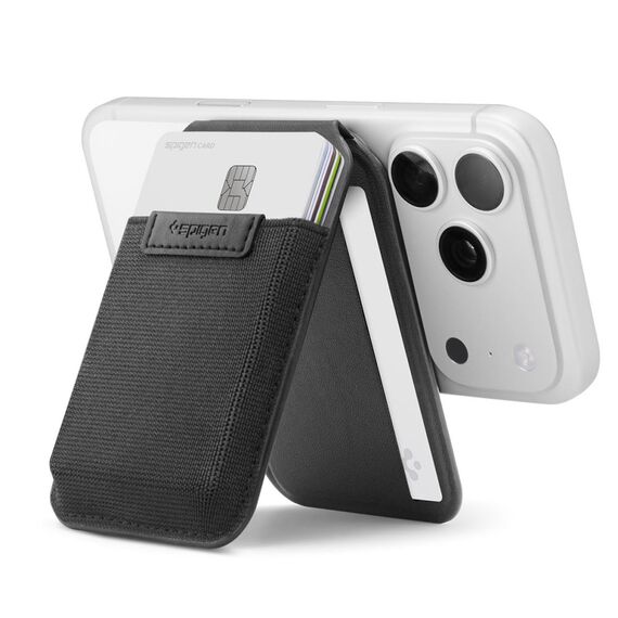 Portfel Spigen Slim Fold S314-4 MagSafe na telefon - czarny