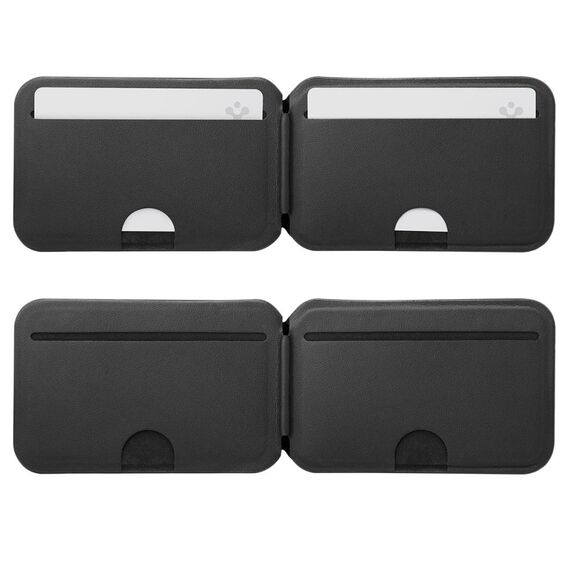 Portfel Spigen Slim Fold S314-4 MagSafe na telefon - czarny