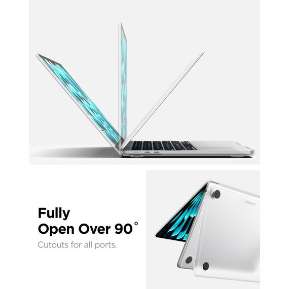 Etui Spigen AirSkin na MacBook Air 13" 2023/ 2024 / 2025 / 2026 - przezroczyste