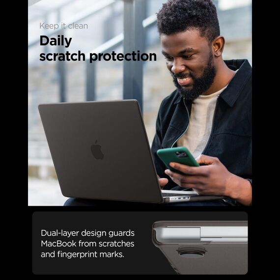 Etui Spigen AirSkin na MacBook Pro 14" 2021 / 2023 / 2024 / 2025 / 2026 - półprzezroczyste