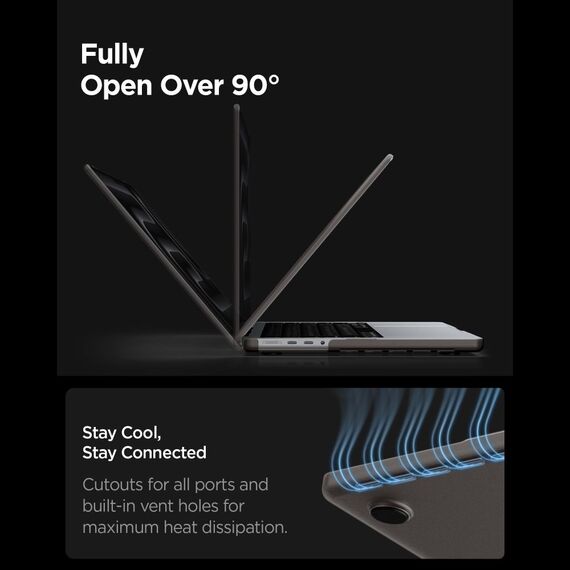 Etui Spigen AirSkin na MacBook Pro 14" 2021 / 2023 / 2024 / 2025 / 2026 - półprzezroczyste