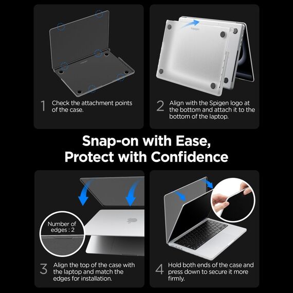 Etui Spigen AirSkin na MacBook Pro 16" 2021 / 2023 / 2024 / 2025 / 2026 - półprzezroczyste