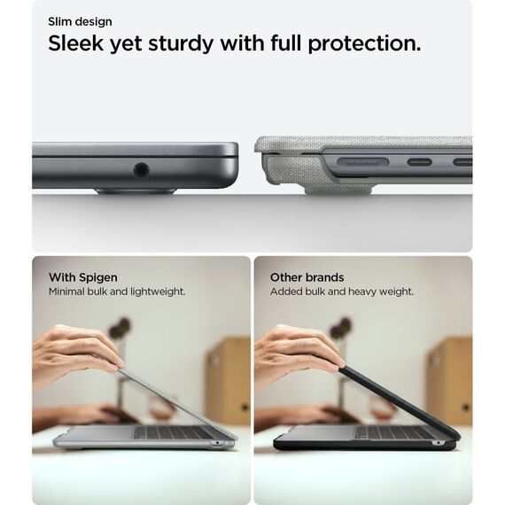 Etui Spigen Urban Fit na MacBook Air 13" 2023 / 2024 / 2025 2026 - szare