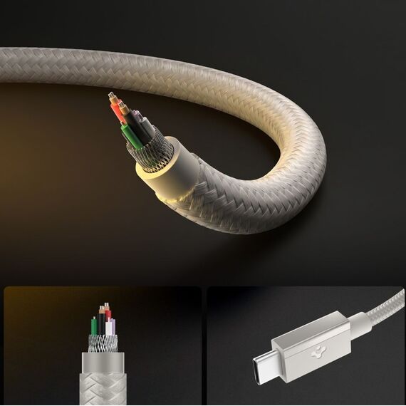 Kabel Spigen Essential EB6015CC USB-C 60W 150 cm - tytanowy