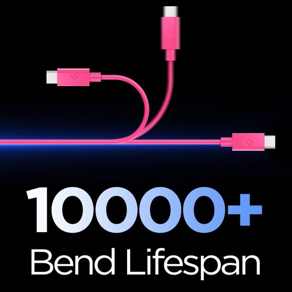 Kabel Spigen Essential EB6015CC USB-C 60W 100 cm - różowy