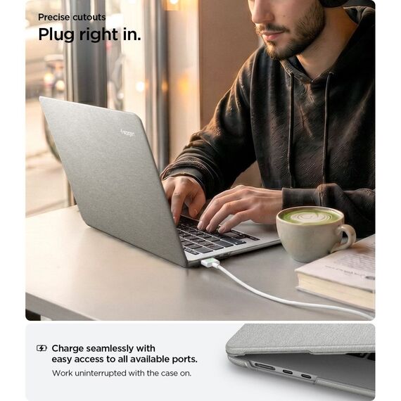 Etui Spigen Urban Fit na MacBook Air 15" 2023 / 2024 / 2025 / 2026 - szare