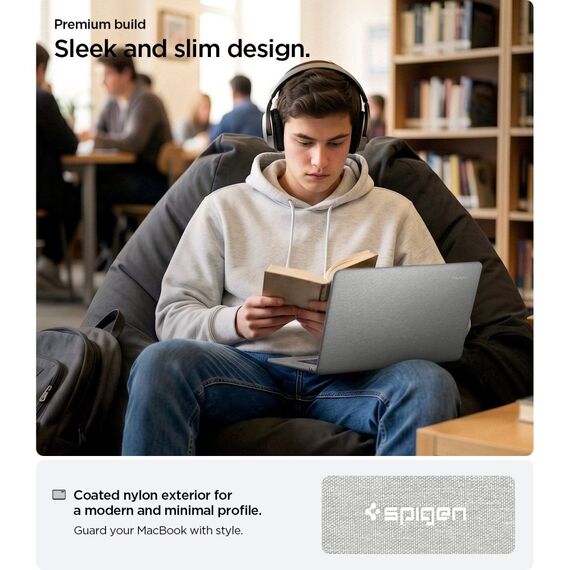 Etui Spigen Urban Fit na MacBook Air 15" 2023 / 2024 / 2025 / 2026 - szare