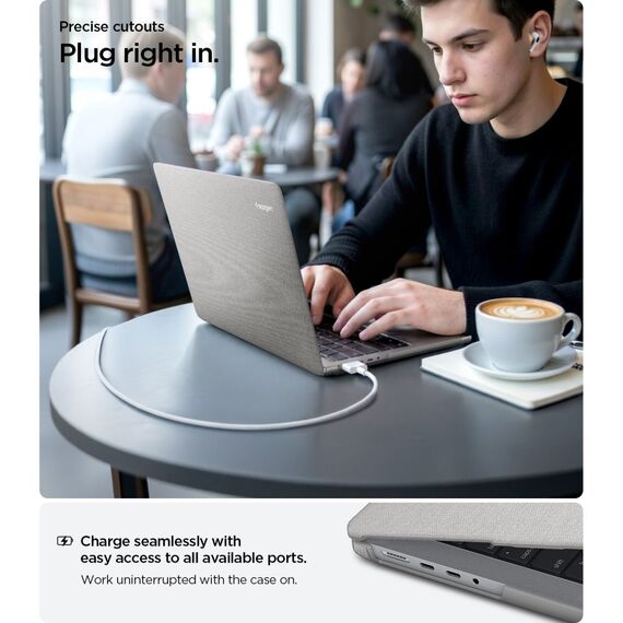 Etui Spigen Urban Fit na MacBook Pro 14" 2021 / 2023 / 2024 / 2025 / 2026 - szare
