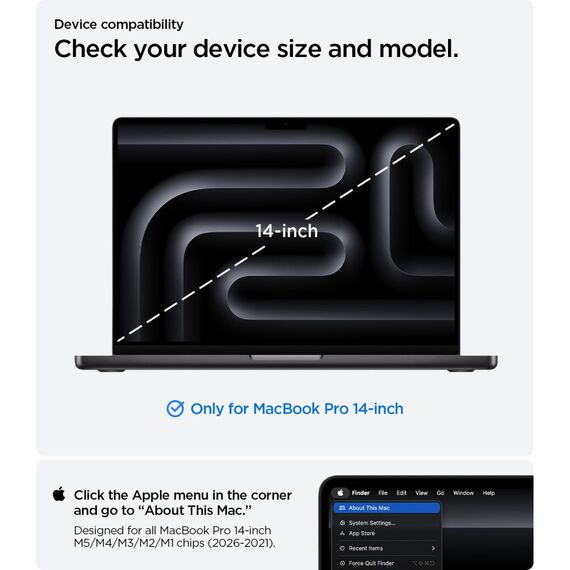 Etui Spigen Urban Fit na MacBook Pro 14" 2021 / 2023 / 2024 / 2025 / 2026 - szare
