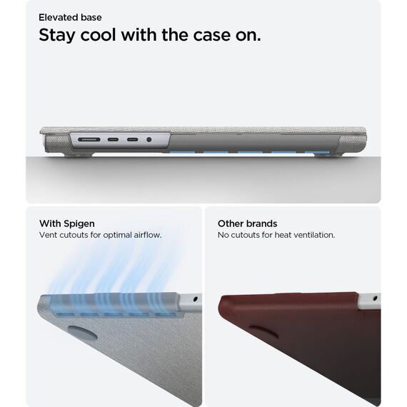 Etui Spigen Urban Fit na MacBook Pro 14" 2021 / 2023 / 2024 / 2025 / 2026 - szare