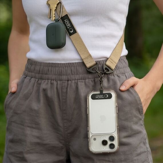 Smycz Tech-Protect C9S Rope Crossbody do telefonu - beżowa