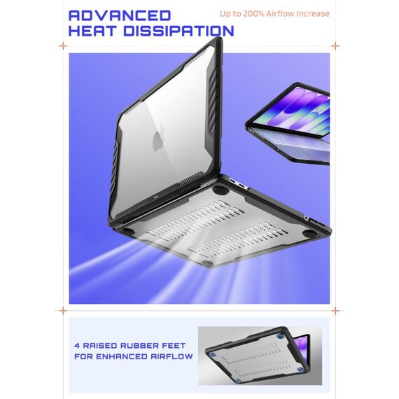 Etui Supcase Unicorn Beetle Pro na MacBook Neo 13" 2026 - przezroczysto-czarne