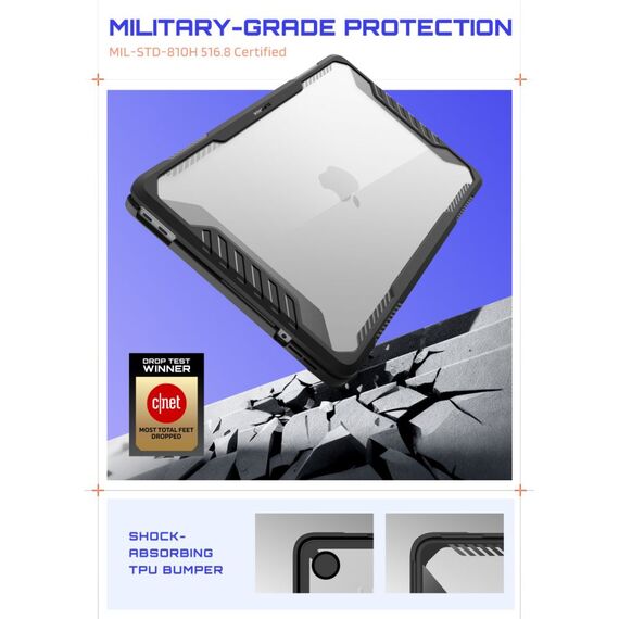 Etui Supcase Unicorn Beetle Pro na MacBook Neo 13" 2026 - przezroczysto-czarne