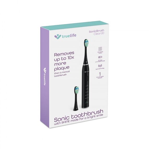 TrueLife SonicBrush Clean30 Black Adult Oscillating toothbrush
