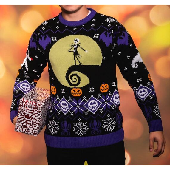 Nightmare Before Christmas Christmas Sweater 8-bit Size XL
