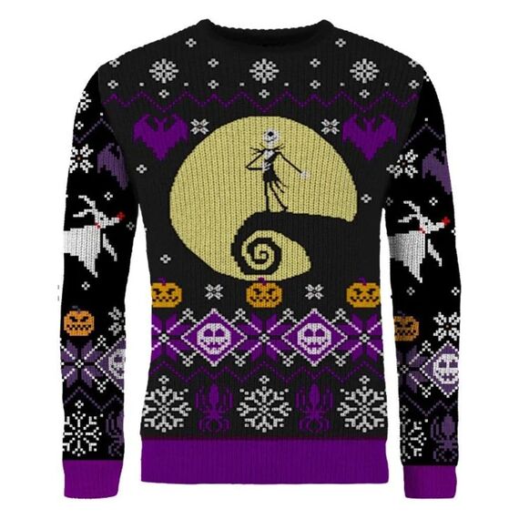 Nightmare Before Christmas Christmas Sweater 8-bit Size M