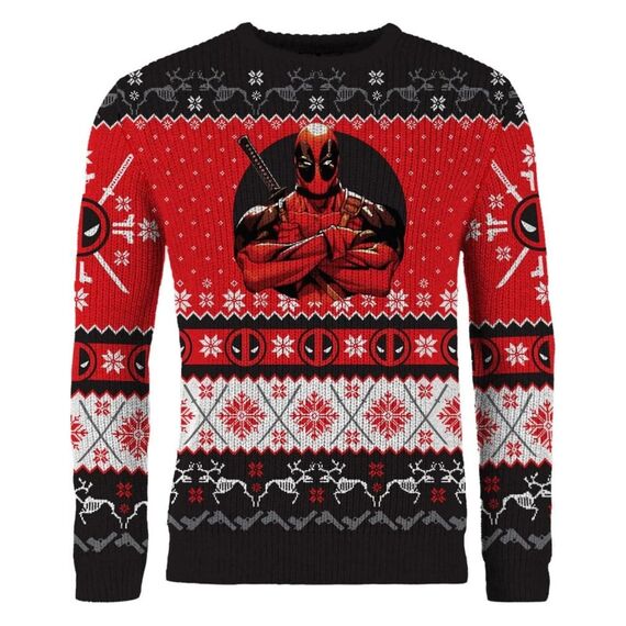 Deadpool Christmas Sweater Size L