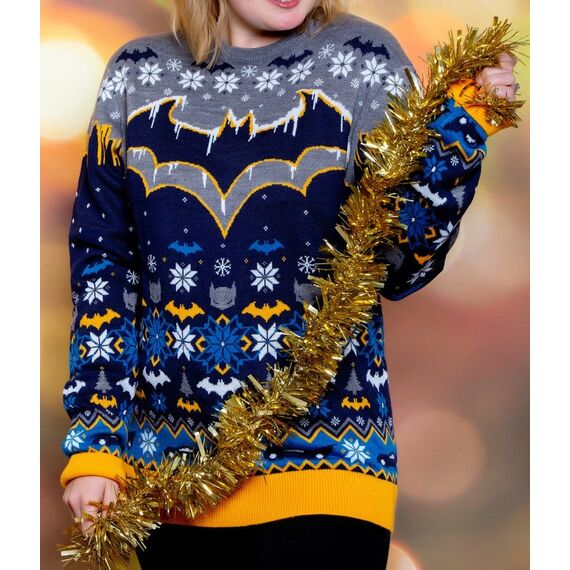 Batman Christmas Sweater Frosty Size M