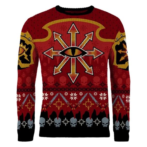 Warhammer 40,000 Christmas Sweater Chaos Size L