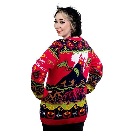 Lord Of The Rings Christmas Sweater One Sweater To Rule Them All Size XL
