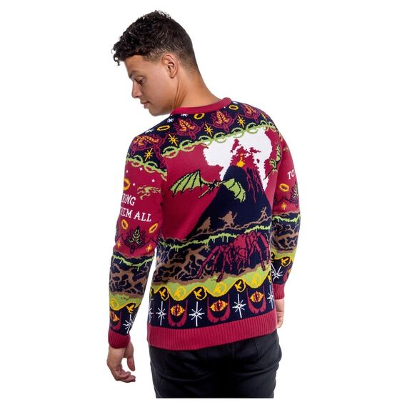 Lord Of The Rings Christmas Sweater One Sweater To Rule Them All Size XL