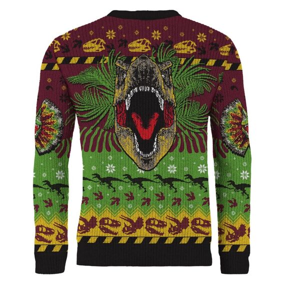 Jurassic Park Christmas Sweater Happy Rexmas