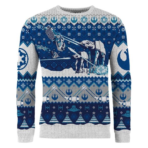 Star Wars Christmas Sweater AT-AT Assault Size M