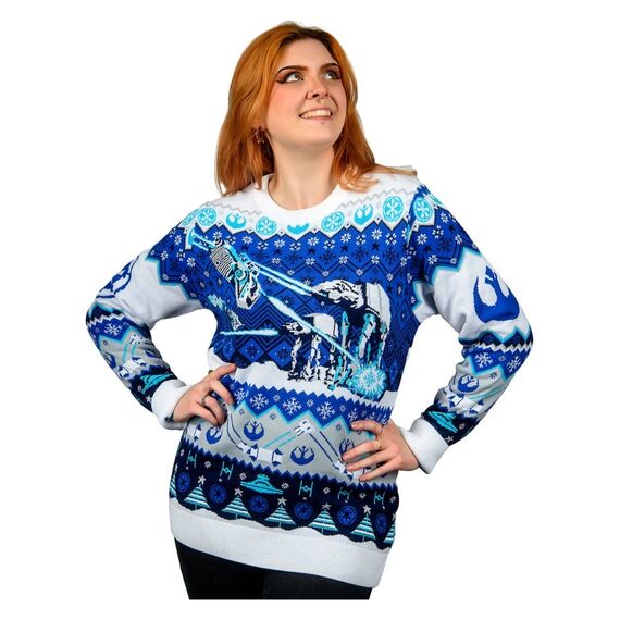 Star Wars Christmas Sweater AT-AT Assault Size XL