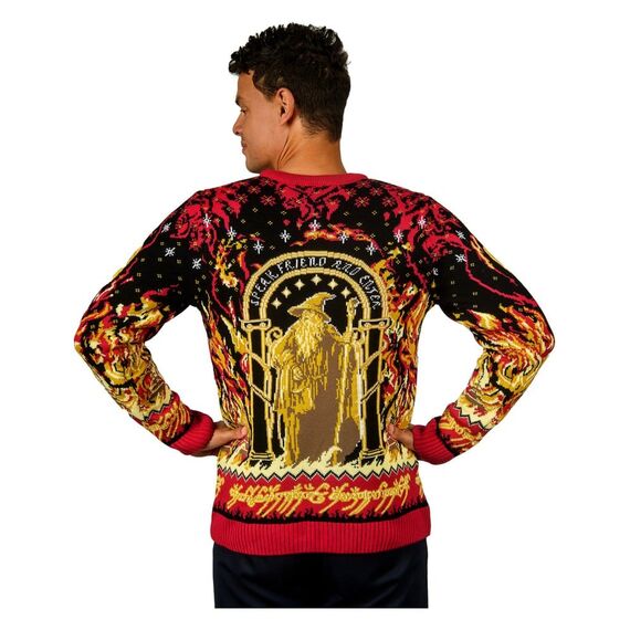 Lord of the Rings Christmas Sweater Balrog Size XL