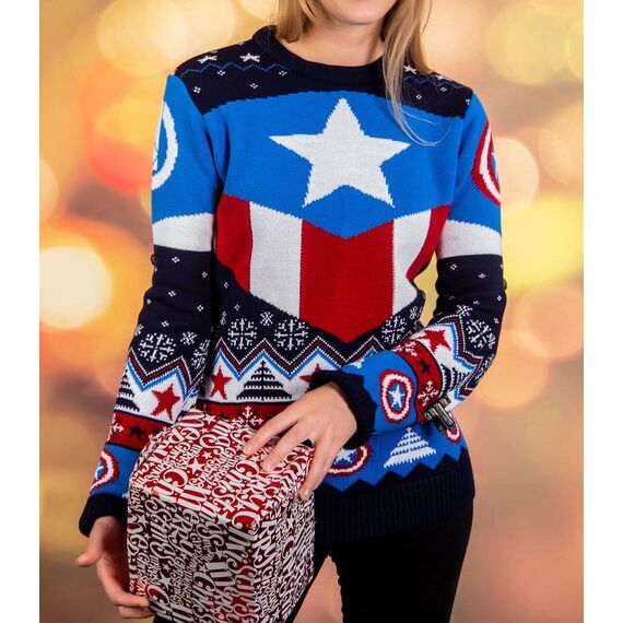 Captain America Christmas Sweater Size XXXL