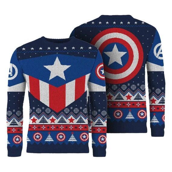 Captain America Christmas Sweater Size XL