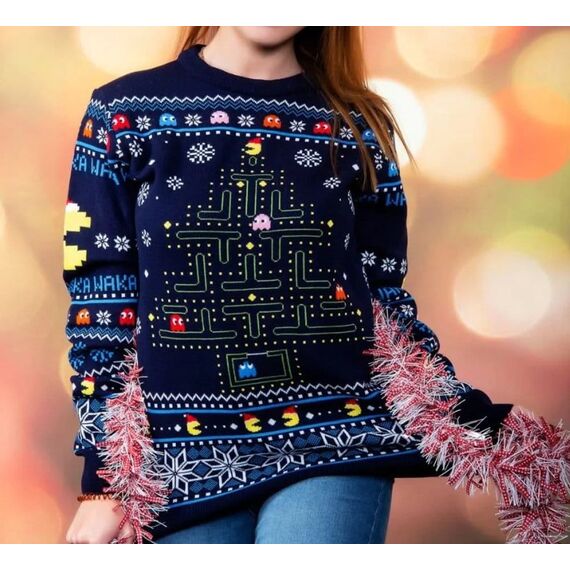 Pac-Man Christmas Sweater Size L