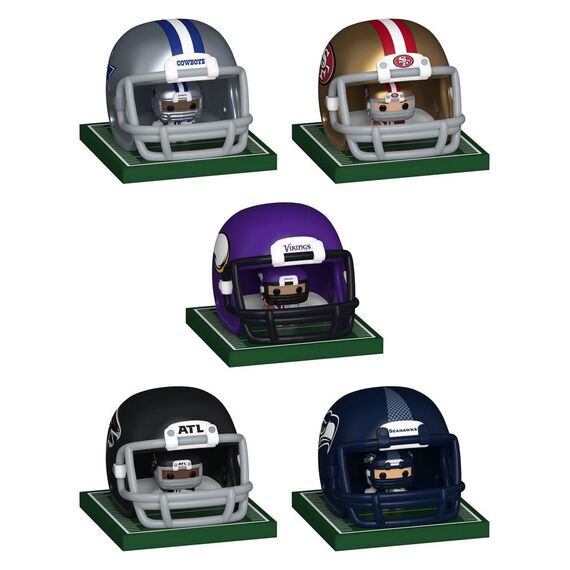 NFL Bitty POP! Helmets Vinyl Figures NFC Series 1 Assortment (12)