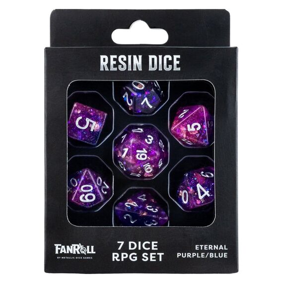 Fanroll Greatest Hits Resin Dice Set Eternal Purple & Blue (7)