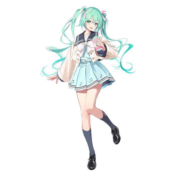 Hatsune Miku Sweet School Life PVC Figure Pure Version 18 cm