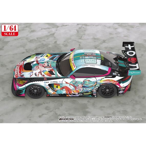 Hatsune Miku GT Project Vehicle 1/64 Good Smile Hatsune Miku AMG 2016 Super GT Ver. 7 cm