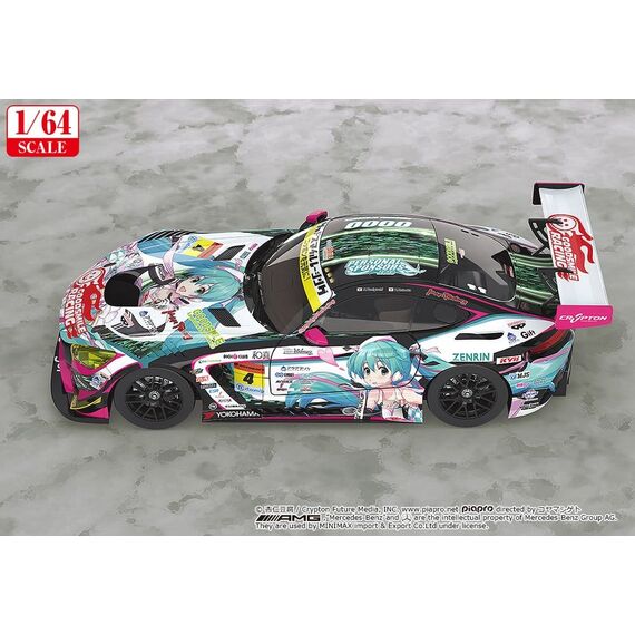 Hatsune Miku GT Project Vehicle 1/64 Good Smile Hatsune Miku AMG 2019 SUPER GT Ver. 7 cm