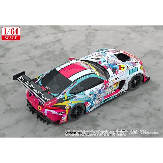 Hatsune Miku GT Project Vehicle 1/64 AMG 2024 Season Opening Ver. 7 cm
