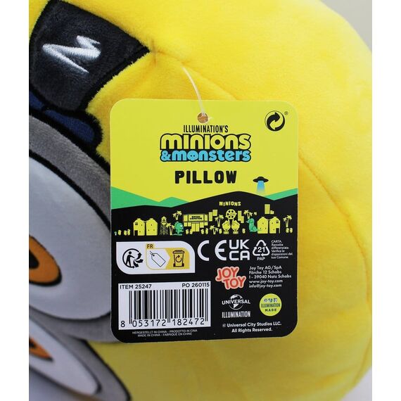 Minions 3 round plush cushion embroidered 30x10x30 cm