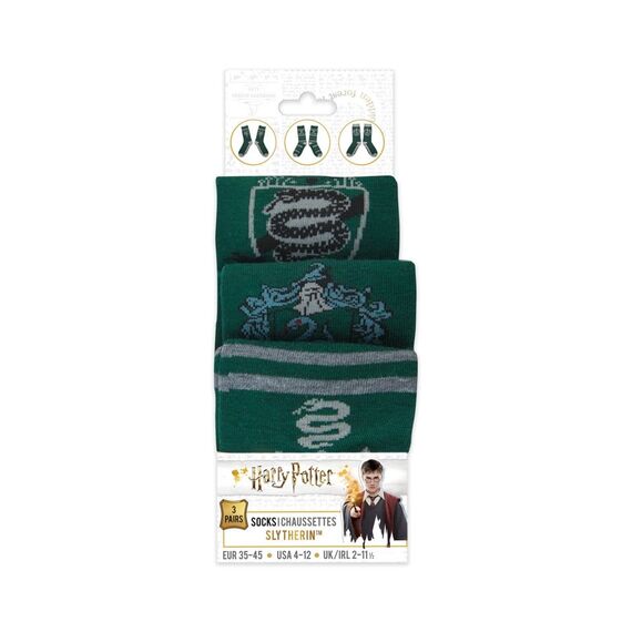 Harry Potter - Slytherin - 3 pairs of Socks / Fan Shop and Merchandise
