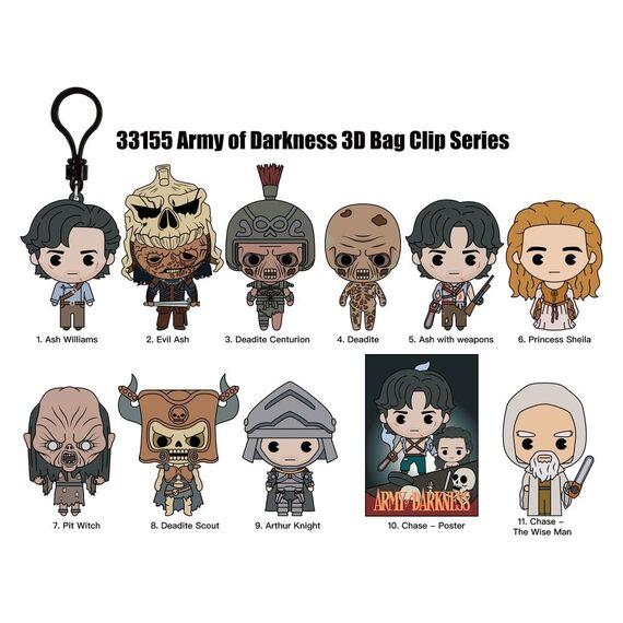 Army of Darkness 3D PVC Bag Clips Series 1 Blind Bag Display (24)