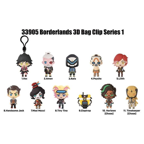 Borderlands 3D PVC Bag Clips Series 1 Blind Bag Display (24)