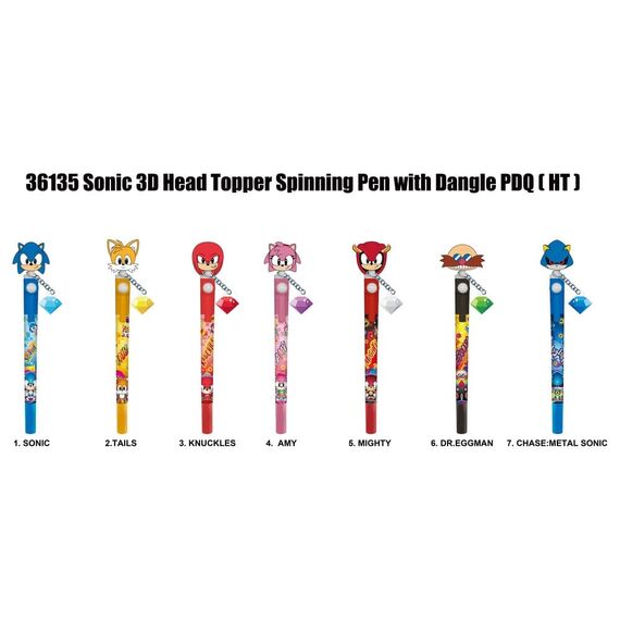 Sonic 3D Head Topper Spinning Pen Display (12)