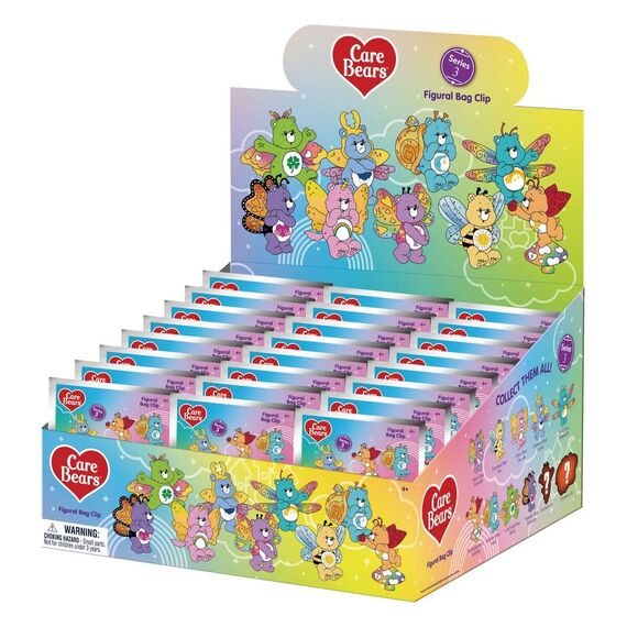 Care Bears 3D PVC Bag Clips Series 3 Blind Bag Display (24)