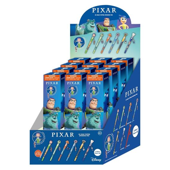 Pixar 3D Head Topper Spinning Pen Display (12)