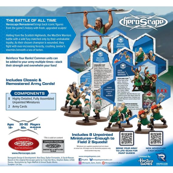 Heroscape Board Game Army Expansion MacDirk Warriors Remastered *English Version*