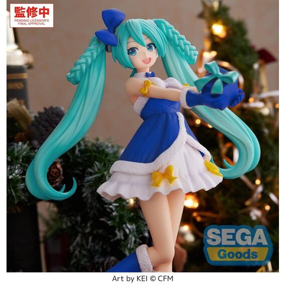 Character Vocal Series 01: Hatsune Miku High Premium PVC Figure Hatsune Miku Sapphire Christmas Ver. 21 cm