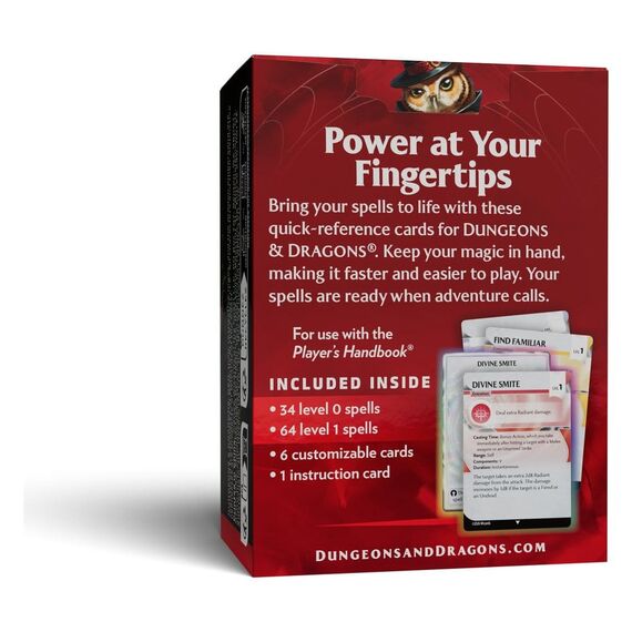 Dungeons & Dragons RPG Reference Cards: Spells (Levels 0-1) *English Version*