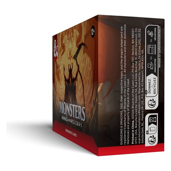 Dungeons & Dragons RPG Reference Cards: Monsters (Animals and NPCs) *English Version*