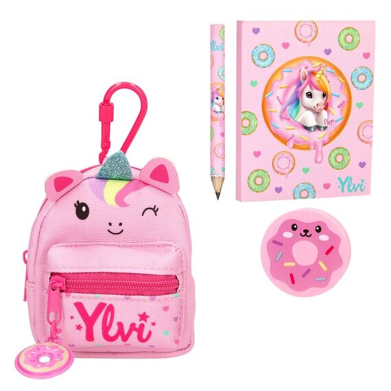 Ylvi - Stationery Backpack Unicorn - Pink and Purple - Mini / Toys